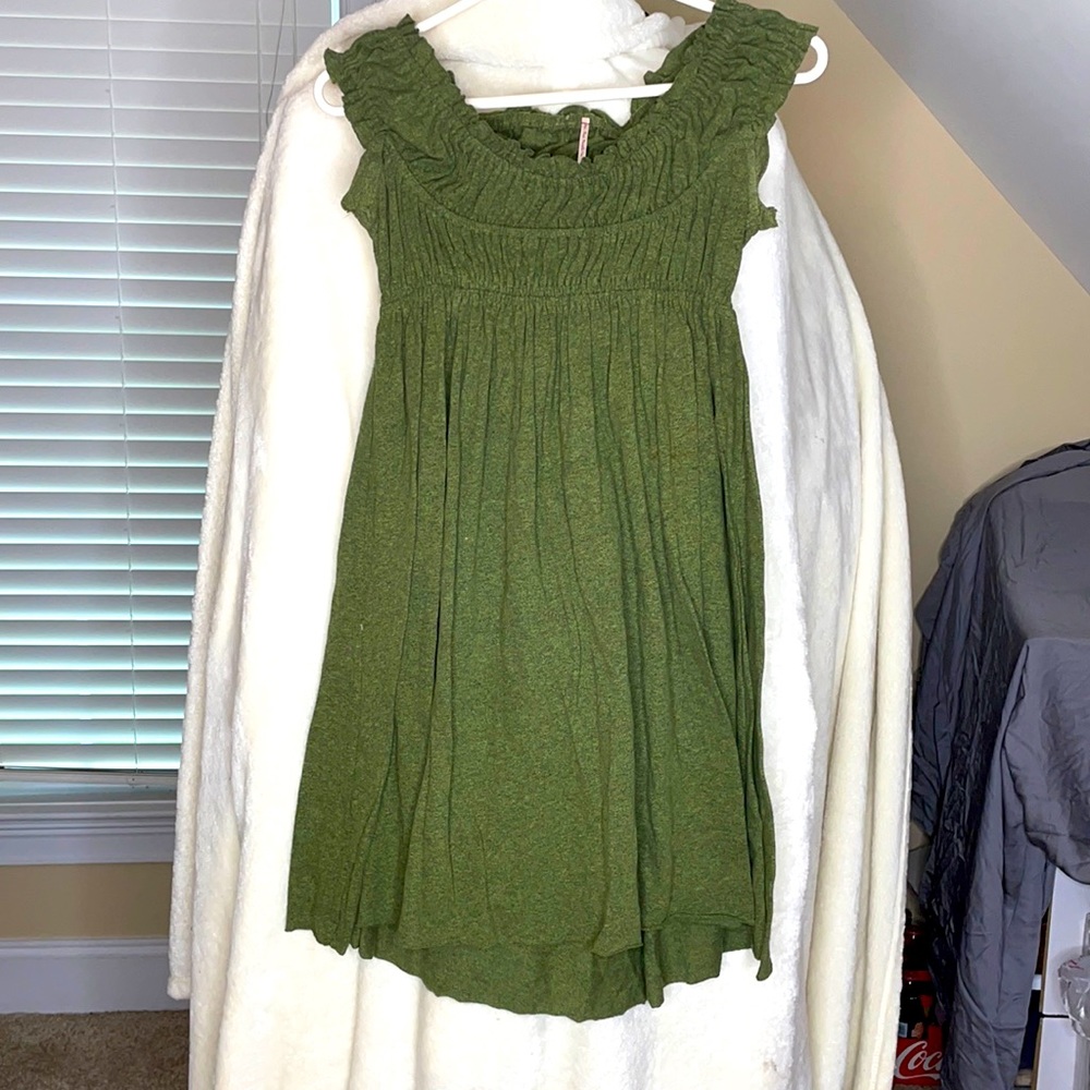 Green free people dress